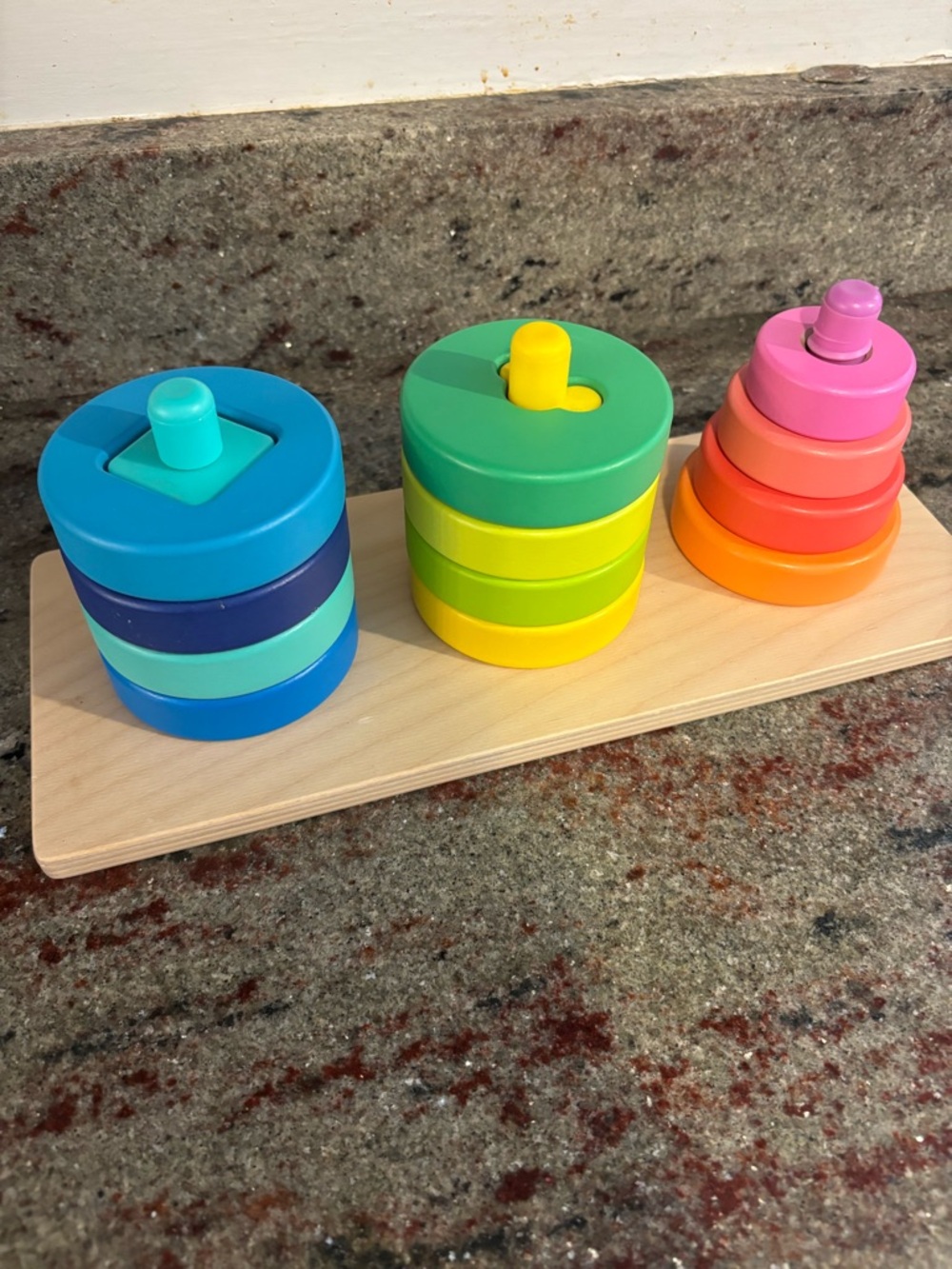 Twist & Pivot Pattern Puzzle - Colorful Stack Sorting Toy - Picture 2 of 5